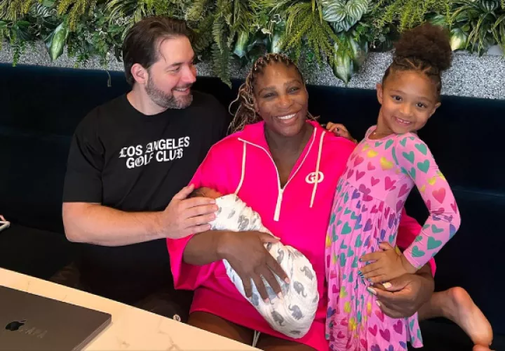 Serena Williams y su familia. Foto: Instagram / @serenawilliams