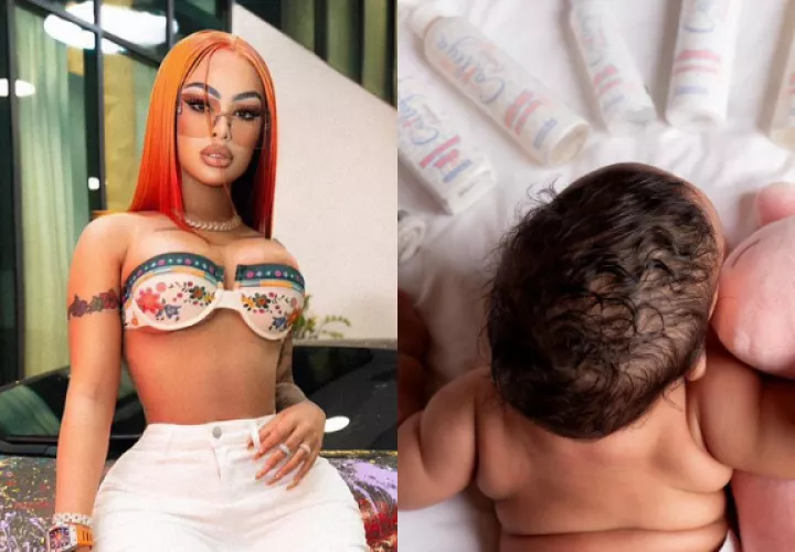 Cattleya, hija de Yailin, cumplió cinco meses. Foto: Instagram / @yailinlamasviralreal