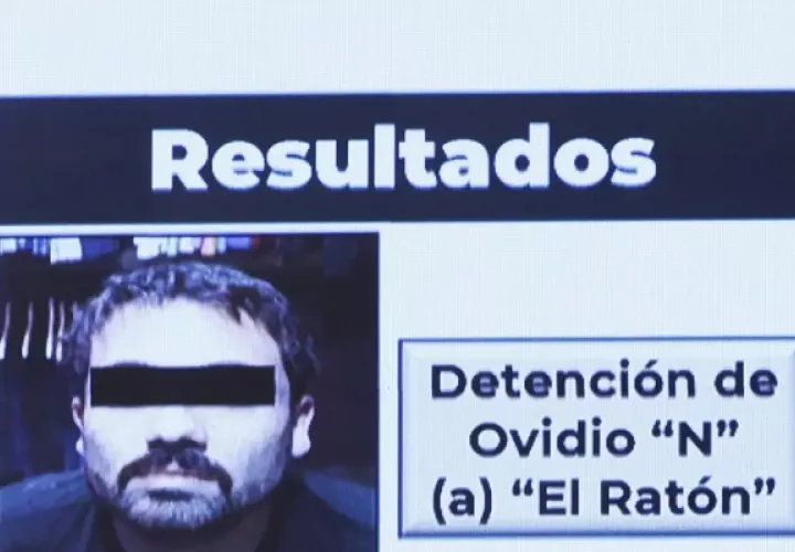 Vista de la ficha con la que se anunció en enero de 2023 la detención de Ovidio Guzmán. Foto: EFE