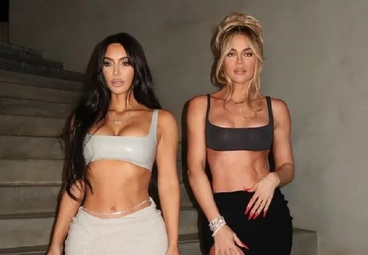 Las hermanas Kim y Khloé Kardashian.  Foto: Instagram