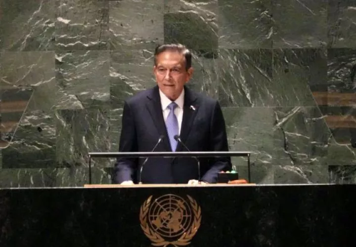 El presidente Laurentino Cortizo en el 78º período de sesiones de la Asamblea General de la ONU. Foto: Cortesía Presidencia