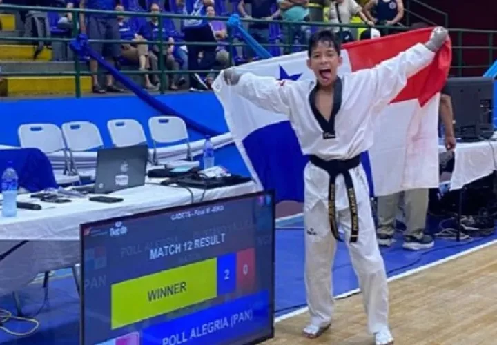 Poll Alegría, destaca en el taekwondo en los Juegos Codicader en Nicaragua.  Foto: Cortesía