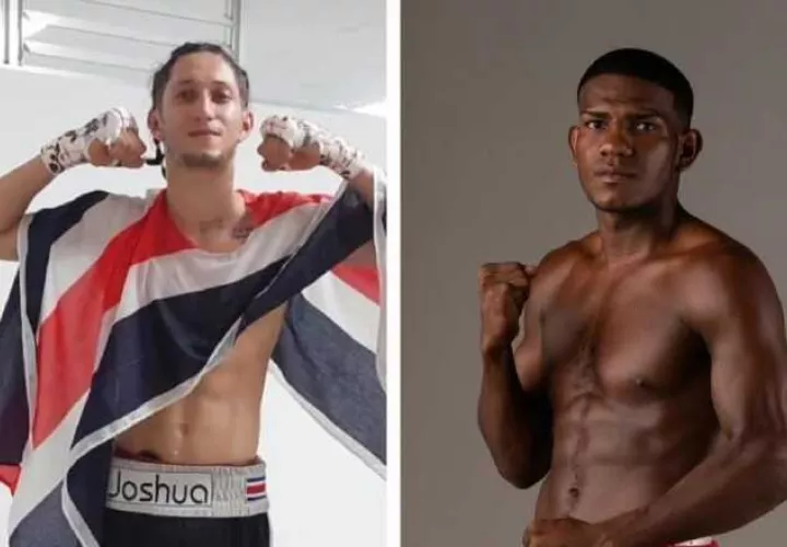 Yonathan Miniel (der.) y su rival, el tico Joshua Jiménez. Foto: Cortesía