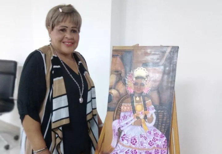 Dora M. Morgan empezó a pintar desde 2015. Foto: Cortesía