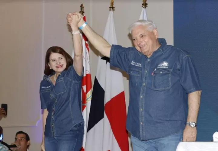  Ricardo Martinelli y Marta Linares lideran la oferta presidencial de Realizando Metas y Alianza. Foto: Víctor Arosemena