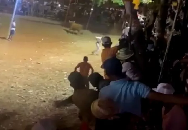 El joven fue sacado de la barrera en brazos por un grupo de hombres, en medio de la conmoción de los asistentes. Foto. Thays Domínguez