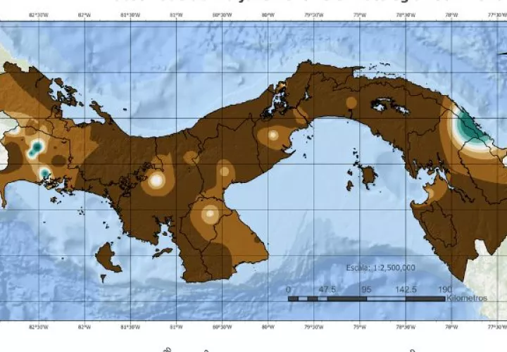 Precipitación de precipitación acumulada observado de abril a julio 2023 vs climatología 1991-2020. Foto: Cortesía