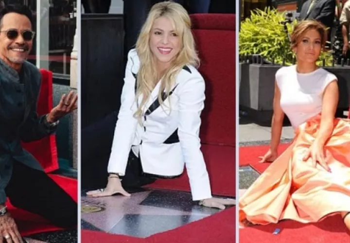 Marc Anthony, Shakira y Jennifer López.  Fotos: EFE
