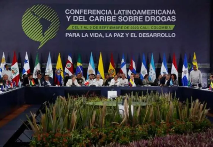 Vista general hoy de la Conferencia Latinoamericana y del Caribe sobre Drogas, en Cali. Foto: EFE