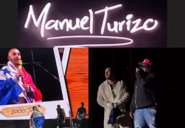 Manuel Turizo salió al escenario a las 10:20 p.m. Foto: Instagram / @showpropanama
