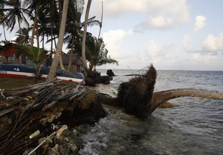 El aumento del nivel del mar afectará a las islas de la comarca Guna Yala. Foto: Cortesía/MiAmbiente