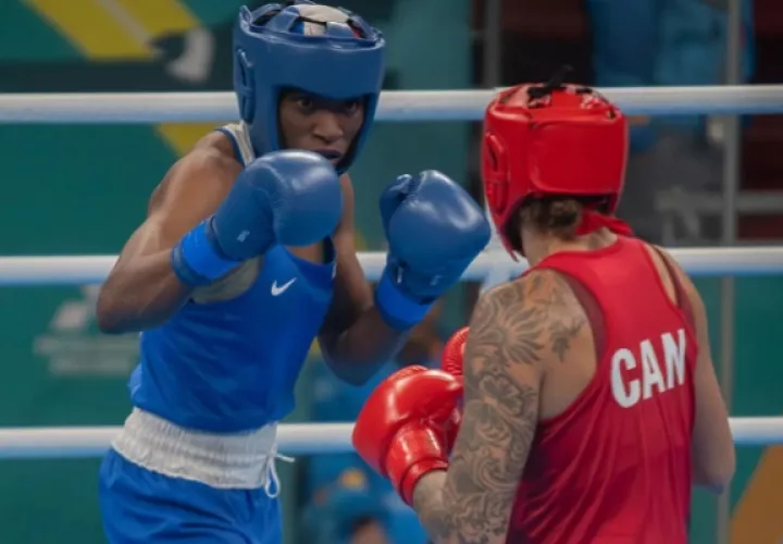 Atheyna Bylon no pudo vencer a Tamara Thibeault de Canadá en la final de los -75 kilogramos. Foto: COP