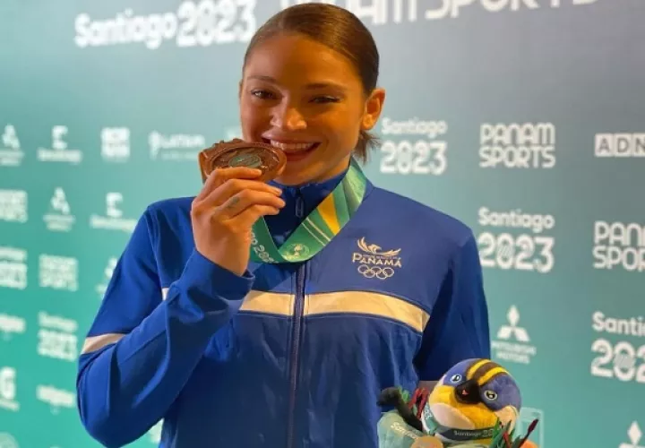 Panameña derrotó a la  venezolana Alexmar Sulbarán para llevase el bronce. Foto: COP