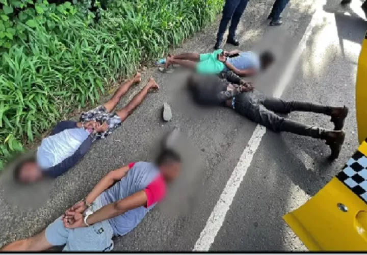 Los seis detenidos todos son panameños. Foto. Cortesía Policía Nacional