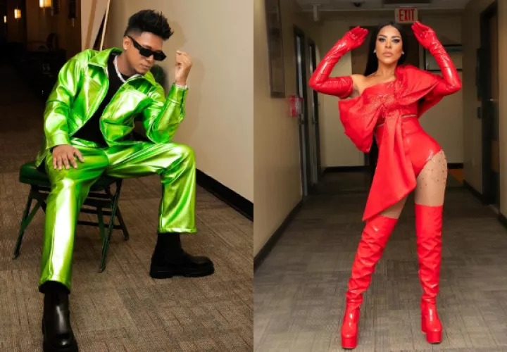 Eddy Lover y Demphra luciendo sus 'outfits'. Fotos: @douglasdiazphoto