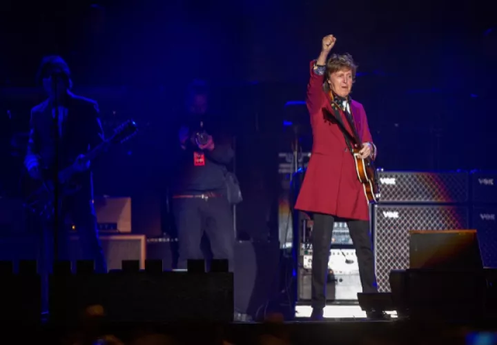 Paul MacCartney en una presentación, el 28 de abril de 2014, durante un concierto en Quito (Ecuador). Foto: EFE / José Jácome