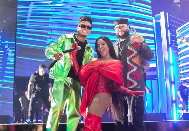 Eddy Lover, Demphra y Farruko en los Latin Billboard. Foto: @douglasdiazphoto