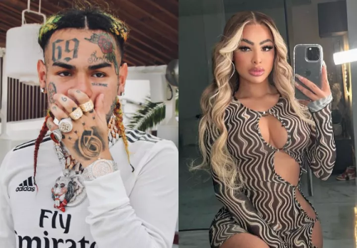 Tekashi 6ix9ine y  Yailin 'La más viral'. Foto: Instagram