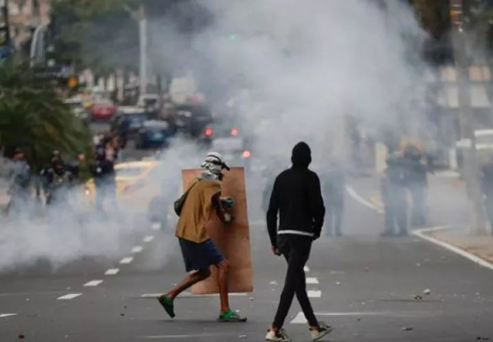Protestas contra la concesión a una filial de la minera canadiense First Quantum Minerals (FQM). Foto: EFE