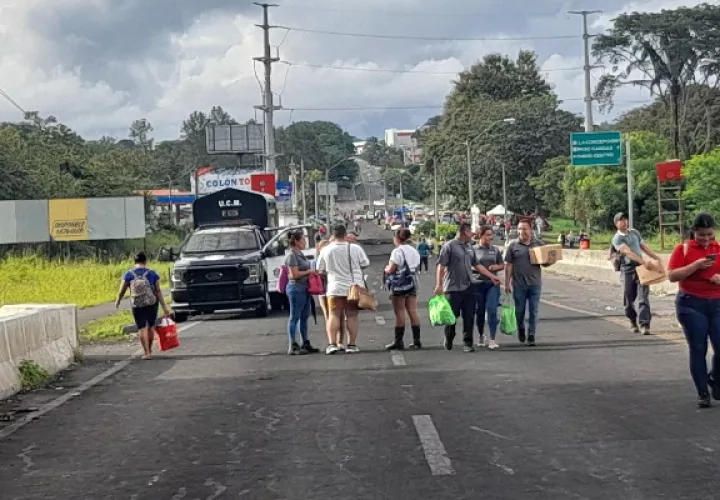 Se pierden millones de dólares debido a que no pueden mover mercancía de la Zona Libre de Colón o ingresar mercancías procedentes de Centroamérica. Foto. José Vásquez