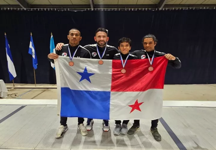 Panamá en esgrima en la rama masculina. Foto: Cortesía.