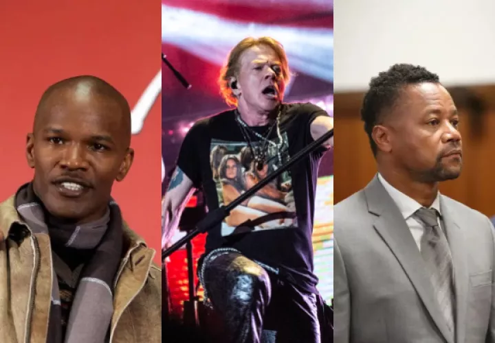 Jamie Foxx, Axl Rose y Cuba Gooding Jr. Foto: EFE
