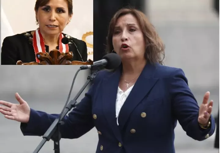 La fiscal Patricia Benavides (izq.) acusó a la presidenta Boluarte (der.) de la investigación que se le abrió. Imágenes: EFE