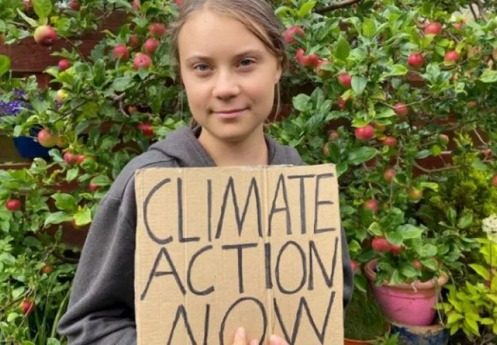 Greta Thunberg se solidariza con Panamá. Foto: Cortesía