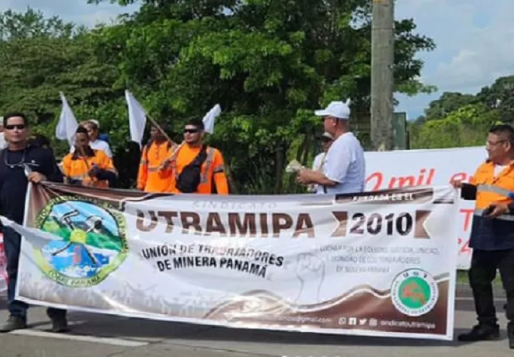 Trabajadores de Minera Panamá levantarán su voz a través de marchas pacíficas. Foto: Cortesía/ Utramipa