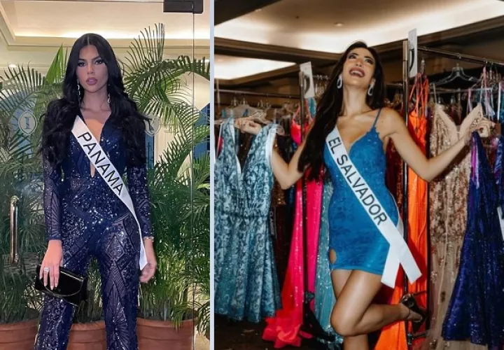 Representantes de Panamá y El Salvador.  Fotos: @MissUniverse