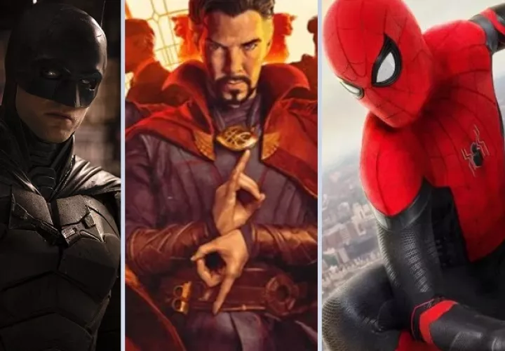 'The Batman', 'Doctor Strange en el multiverso de la locura' y 'Spider-Man: Sin camino a casa'. Fotos: Internet/Sony