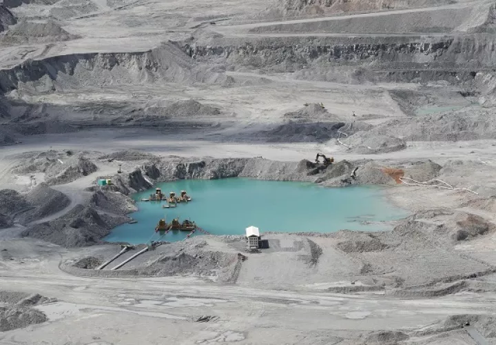 Fotografía aérea del proyecto Minera Panamá, filial de la canadiense First Quantum Minerals (FQM). Foto: EFE