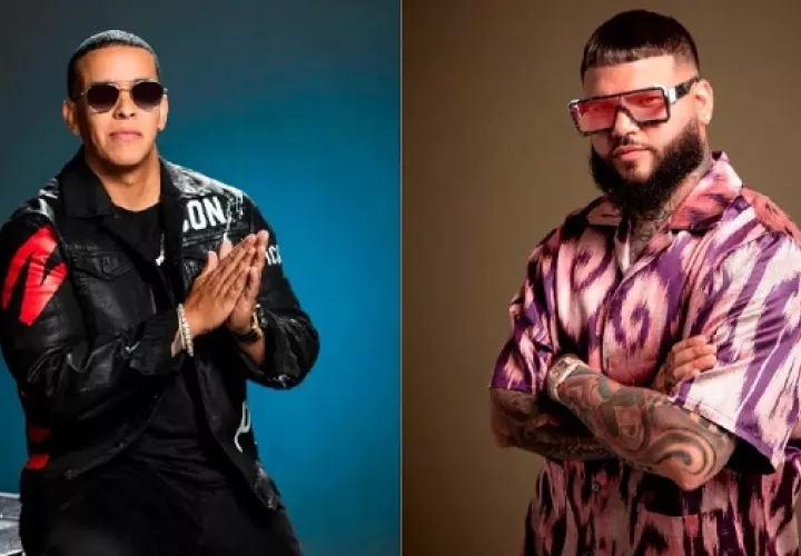 Daddy Yankee (i) y Farruko, quienes separadamente anunciaron que dedicarán su vida a predicar la palabra de Cristo. Foto: Univision / Esdras Thelusma