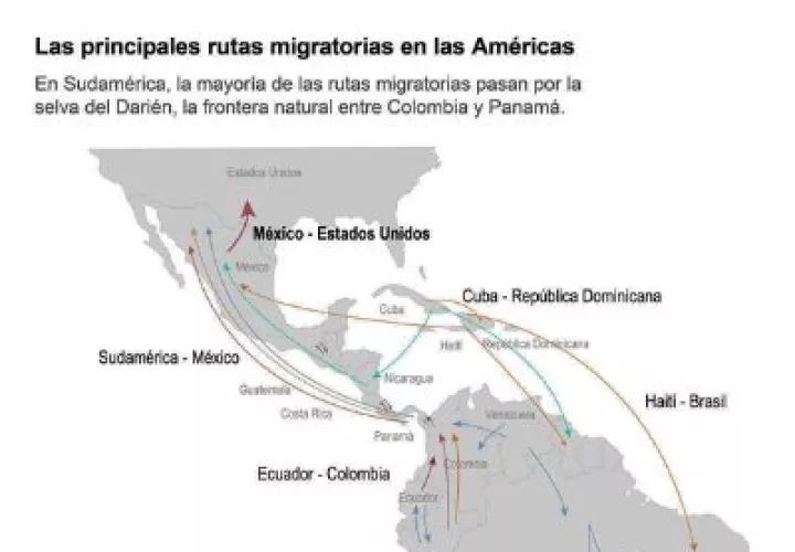 América vive una crisis migratoria sin precedentes. Foto: EFE
