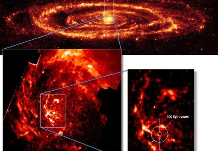 Agujero negro central de la galaxia de Andrómeda. Foto: EFE