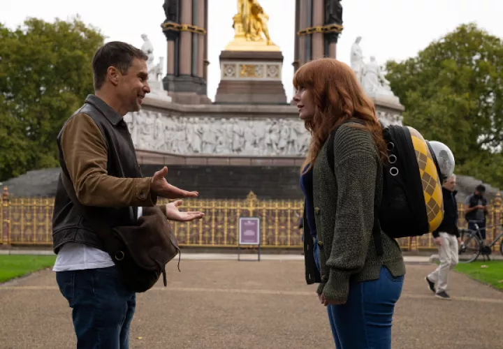 El espía Aiden (Sam Rockwell) y Elly (Dallas Howard). Foto: Universal Pictures UK
