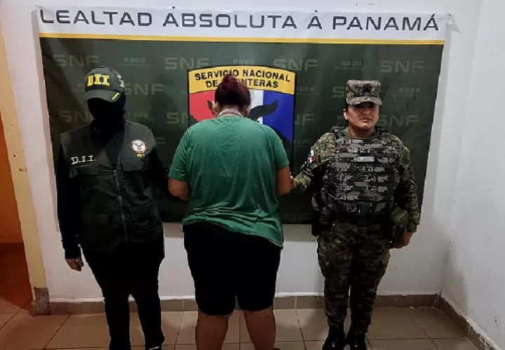 La imputada recibió una condena de 7 años de prisión y 36 meses. Foto: Cortesía Senafront 