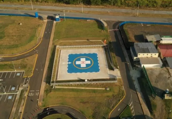 Helipuerto en la Ciudad de la Salud. Foto: Cortesía CSS