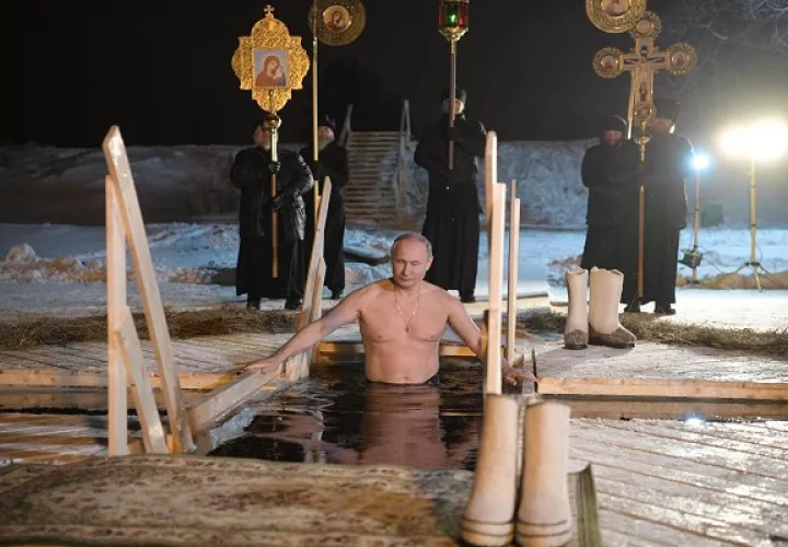 Putin durante la tradicional ceremonia, en una imagen de archivo. Foto: EFE