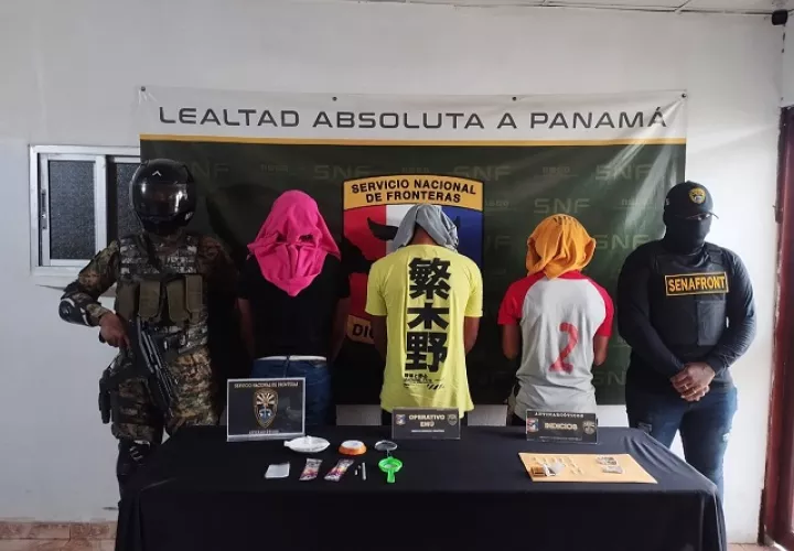 Las detenciones se efectuaron en Santa Fe, Darién. Foto: Cortesía Senafront