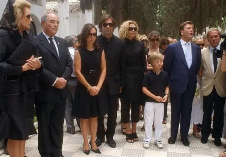 Princesa Ira de Fürstenberg durante el entierro del príncipe Christoff Hohenlohe. Foto: EFE