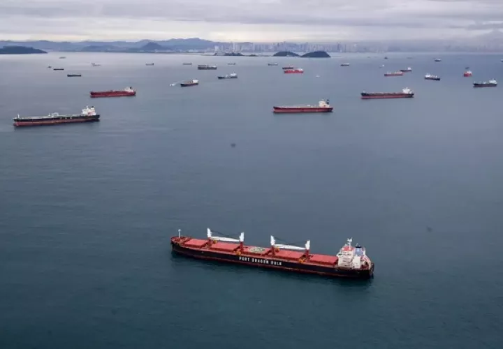 El Canal de Panamá sigue enfrentando una crisis hídrica. Foto: EFE 