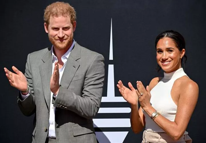 Príncipe Harry y su esposa Megan. Foto: EFE