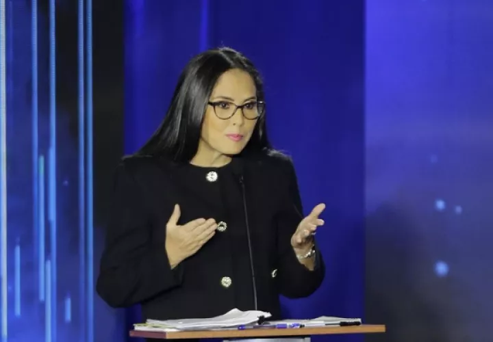 Zulay Rodríguez es candidata a la presidencia por la vía de la libre postulación. Foto: EFE