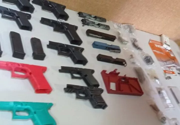 Armas de fuego con tecnología de impresión 3D. Foto: Cortesía