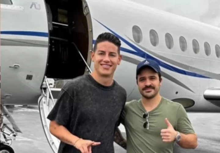James Rodríguez y Luis Manuel Rodríguez da Gama. Foto: Cortesía