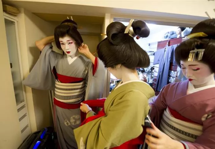 Un grupo de geishas. Foto: EFE