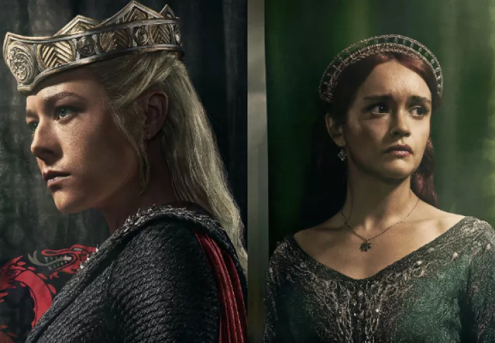 Rhaenyra Targaryen (Emma D’Arcy) y Alicent Hightower (Olivia Cooke). Fotos: HBO