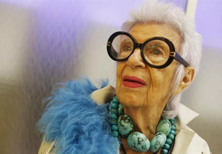 Icono de la moda Iris Apfel. Foto: EFE