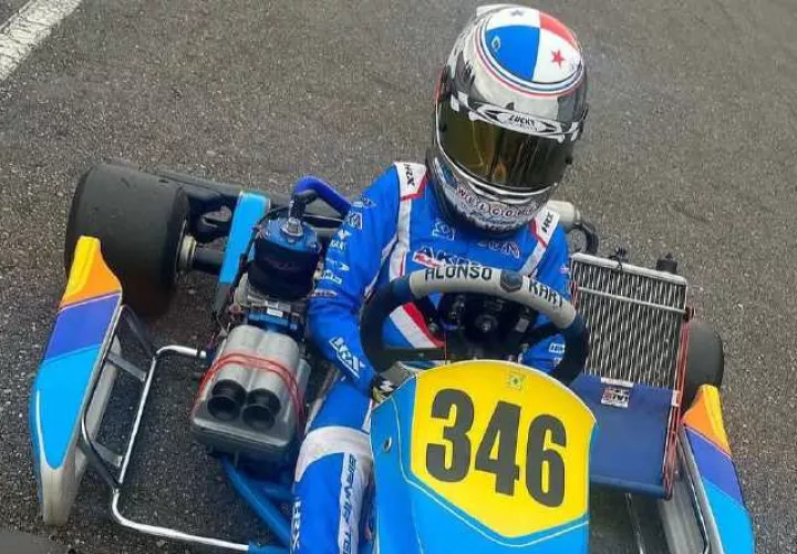 El piloto panameño de karting, Gianmatteo Rousseau. Foto: Instagram
